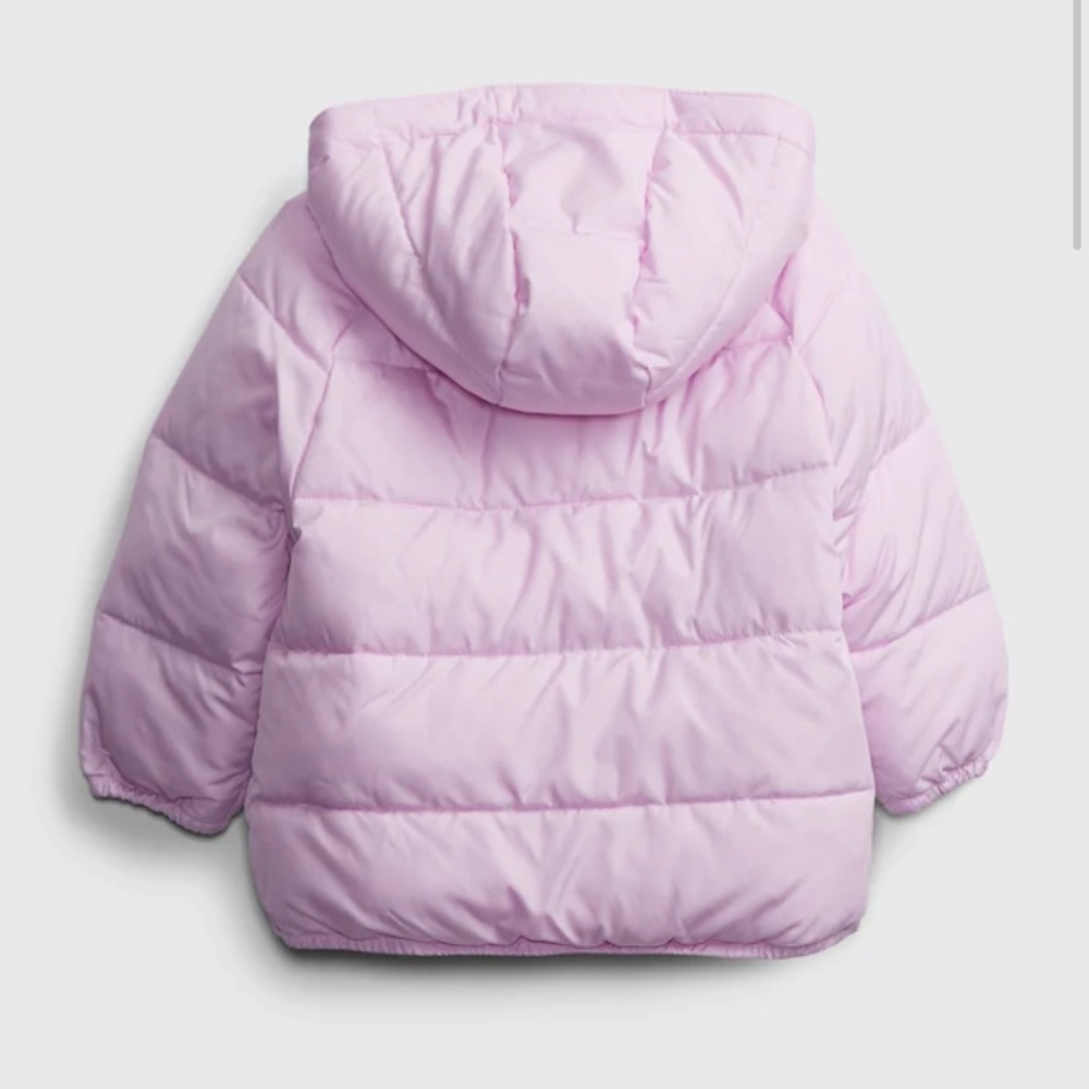 GAP Toddler ColdControl Pink/Purple Puffer Hood - Picture 4 of 5